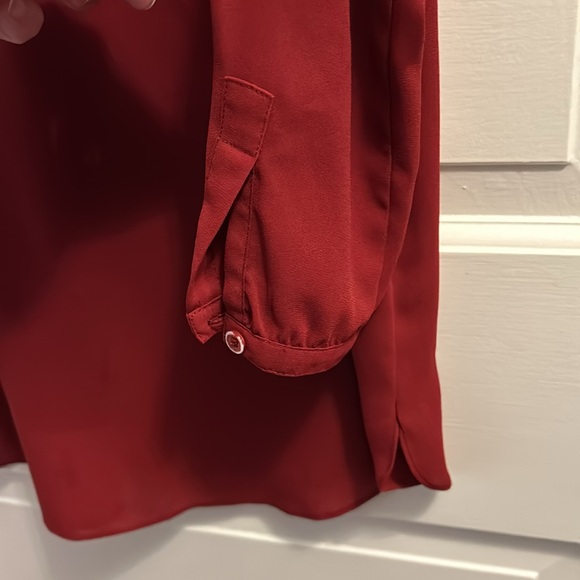 NYDJ red tunic blouse petite medium - Picture 4 of 4